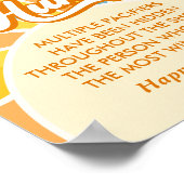 ここ来で太陽の赤ん坊シャワーおしゃれな狩り ポスター (角)