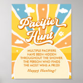 ここ来で太陽の赤ん坊シャワーおしゃれな狩り ポスター (正面)