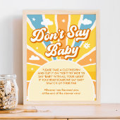 ここ来で太陽の赤ん坊シャワーベビーゲームを言わない ポスター