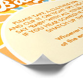 ここ来で太陽の赤ん坊シャワーベビーゲームを言わない ポスター (角)