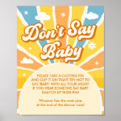 ここ来で太陽の赤ん坊シャワーベビーゲームを言わない ポスター (正面)