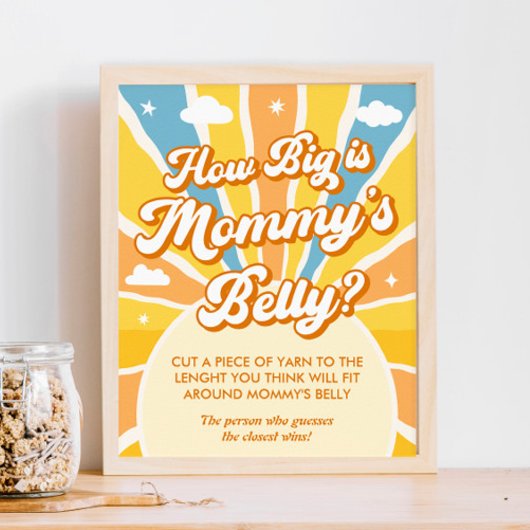 ここ来で太陽の赤ん坊シャワー彼女の腹の大きさ ポスター