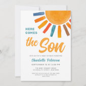 ここ来で孫子の赤ん坊シャワー 招待状 (正面)