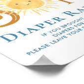 ここ来で息子おむつラッフル赤ちゃんシャワーのサイン ポスター (角)