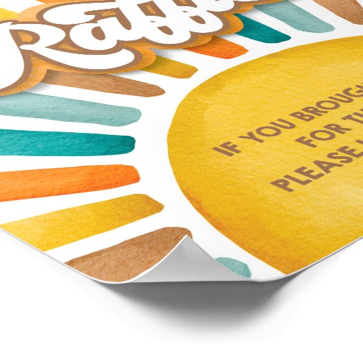 ここ来で息子おむつラッフル赤ちゃんシャワーのサイン ポスター (角)