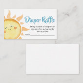 ここ来で息子かわいい太陽おむつラッフル エンクロージャーカード (正面/裏面)