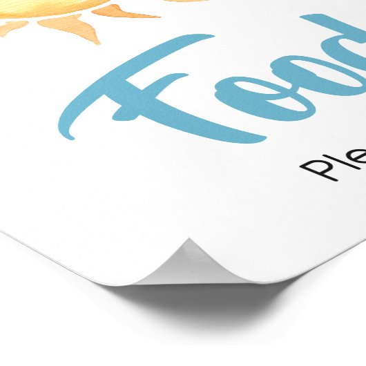 ここ来で息子かわいい太陽の赤ちゃんシャワー食品 ポスター (角)