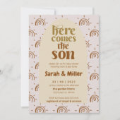 ここ来で息子が赤ちゃんシャワー招待状を明かす 招待状 (正面)