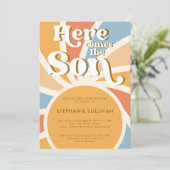 ここ来で息子が赤ちゃんシャワー招待状 招待状 (スタンド正面)