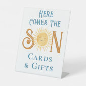ここ来で息子のカードとギフト赤ちゃんシャワー 台座サイン (正面)