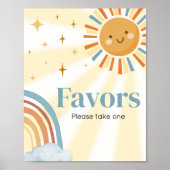 ここ来で息子のレトロの赤ん坊のシャワー ポスター (正面)