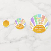 ここ来で息子のレトロ男の子の赤ちゃんシャワーの写真 コンフェッティ (正面)