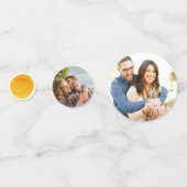 ここ来で息子のレトロ男の子の赤ちゃんシャワーの写真 コンフェッティ (裏面)