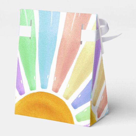 ここ来で息子のレトロ男の子の赤ちゃんシャワー フェイバーボックス (裏面サイド)