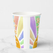 ここ来で息子のレトロ男の子の赤ちゃんシャワー 紙コップ (右)