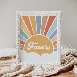 ここ来で息子のレトロ赤ん坊シャワー好意サイン ポスター