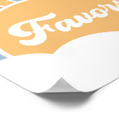 ここ来で息子のレトロ赤ん坊シャワー好意サイン ポスター (角)