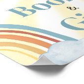 ここ来で息子のレトロ赤ん坊シャワー本&ギフト ポスター (角)