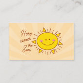 ここ来で息子の男の子のシャワーの本ベビー エンクロージャーカード (裏面)