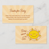 ここ来で息子の男の子のシャワーの本ベビー エンクロージャーカード (正面/裏面)