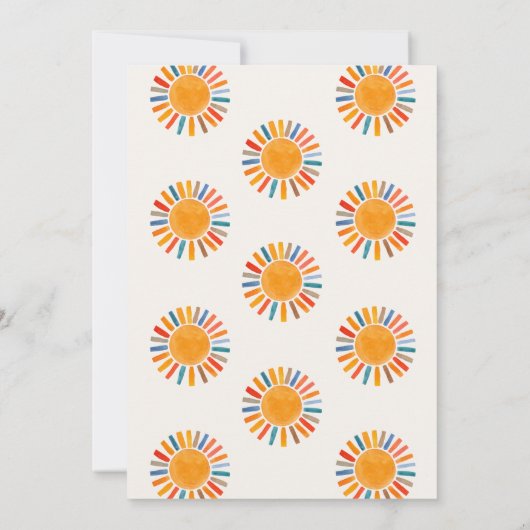 ここ来で息子の男の子の赤ん坊シャワーサンキューカード 招待状 (裏面)