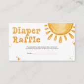 ここ来で息子の赤ちゃんシャワーおむつラッフル エンクロージャーカード (正面)