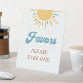 ここ来で息子の赤ちゃんシャワーは署名を好む 台座サイン (インサイチュ)