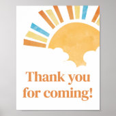 ここ来で息子の赤ちゃんシャワーサンキューカード ポスター (正面)