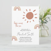 ここ来で息子の赤ちゃんシャワー招待状 招待状 (スタンド正面)