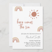 ここ来で息子の赤ちゃんシャワー招待状 招待状 (正面)