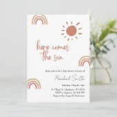 ここ来で息子の赤ちゃんシャワー招待状 招待状 (スタンド正面)