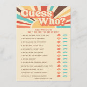 ここ来で息子の赤ん坊のシャワーのゲーム メニュー (裏面)