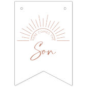 ここ来で息子の赤ん坊のシャワーのバンティング旗 バンティングフラッグ (第2の旗)