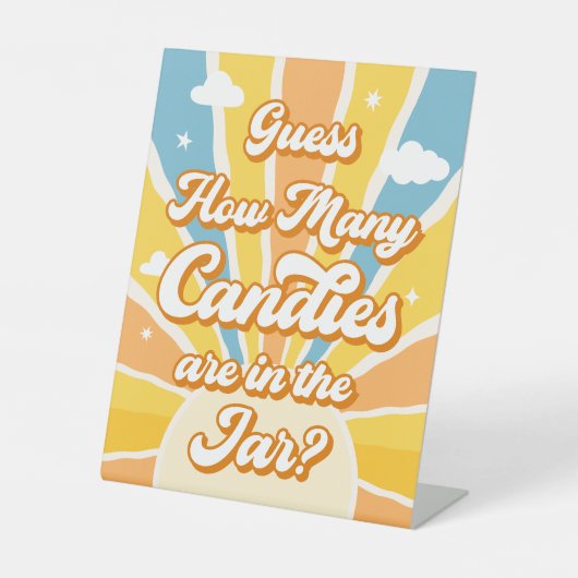 ここ来で息子の赤ん坊のシャワーは、いくつかを推測 台座サイン (正面)