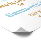 ここ来で息子の赤ん坊のシャワー歓迎 ポスター (角)