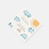 ここ来で息子の赤ん坊のシャワー スタンダードカクテルナプキン (角)