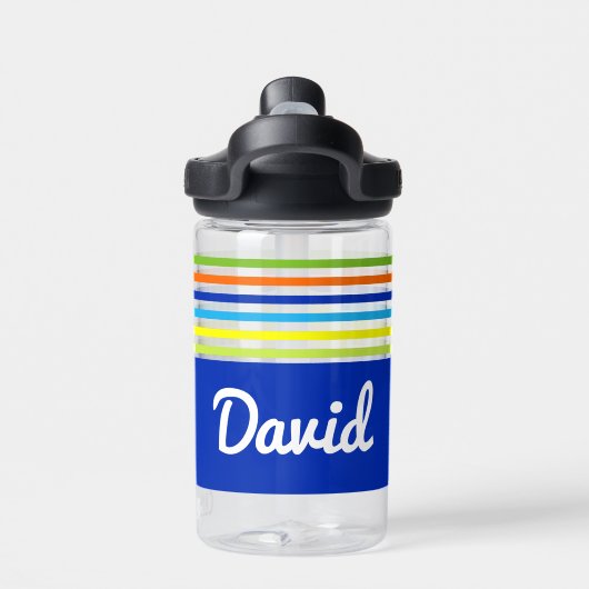 ここ来で息子の赤ん坊シャワーのゲームの瓶と好意 ウォーターボトル (背面)