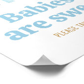 ここ来で息子の赤ん坊シャワーのベビーは甘い ポスター (角)