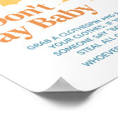 ここ来で息子の赤ん坊シャワーベビーと言わない ポスター (角)