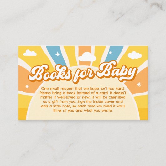 ここ来で息子の赤ん坊シャワーベビー エンクロージャーカード (正面)