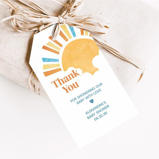 ここ来で息子の赤ん坊シャワーメッセージカード ギフトタグ