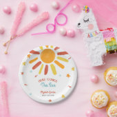 ここ来で息子の赤ん坊シャワーレトロ少年 ペーパープレート (パーティー)