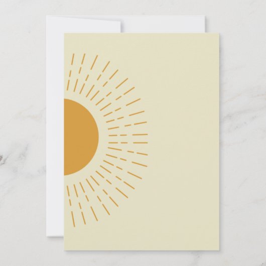 ここ来で息子の赤ん坊シャワー招待状 招待状 (裏面)