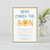 ここ来で息子の赤ん坊シャワー招待状 招待状 (スタンド正面)