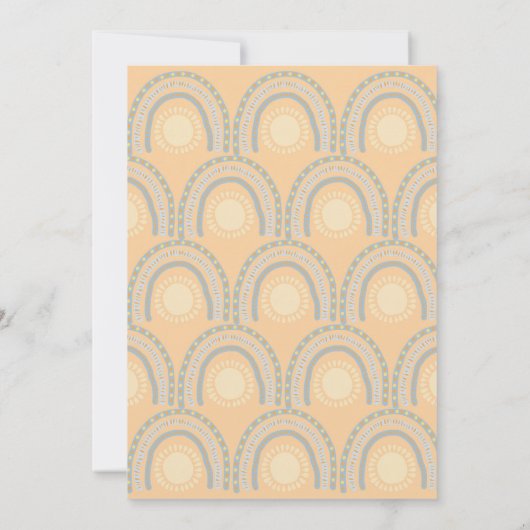 ここ来で息子の赤ん坊シャワー招待状 招待状 (裏面)