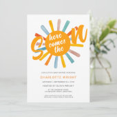 ここ来で息子の赤ん坊シャワー招待状 招待状 (スタンド正面)