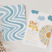 ここ来で息子の赤ん坊シャワー招待状 招待状