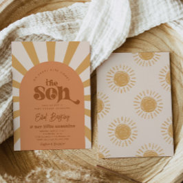 ここ来で息子の赤ん坊シャワー招待状 招待状