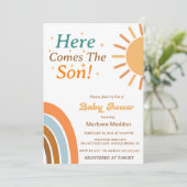 ここ来で息子の赤ん坊シャワー招待状 招待状 (スタンド正面)