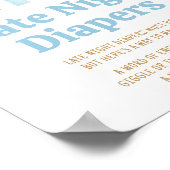 ここ来で息子の赤ん坊シャワー深夜おむつ ポスター (角)